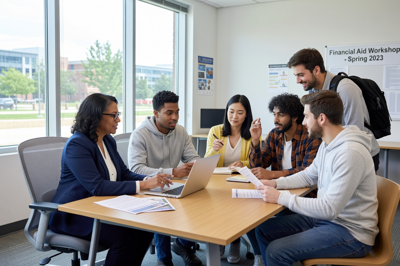 college financial aid counseling session students