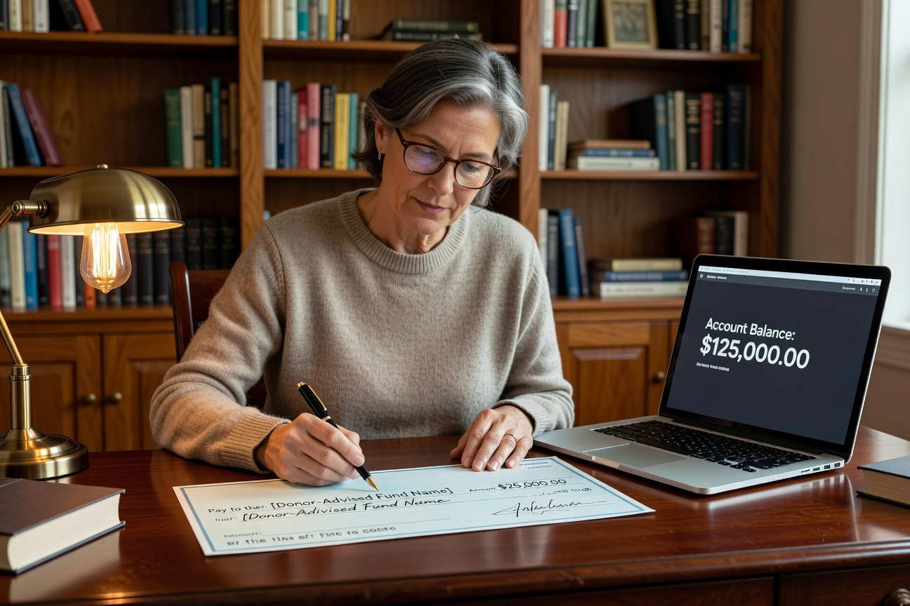 donor advised fund charitable contribution check giving strategy