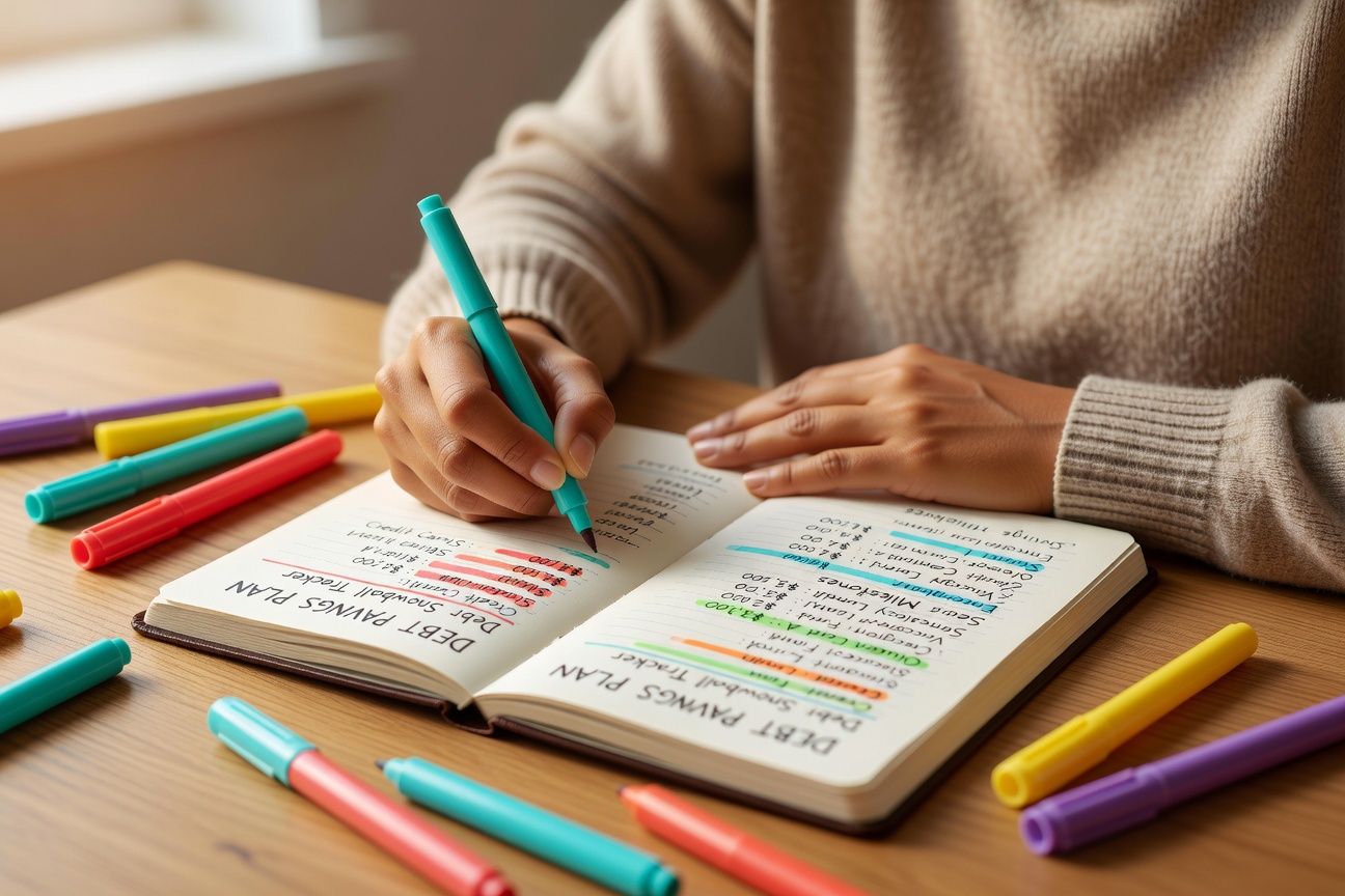 financial recovery plan debt payoff journal writing fresh start