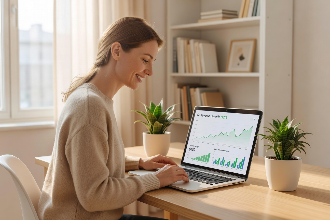 financial recovery progress tracking positive growth rebuilding