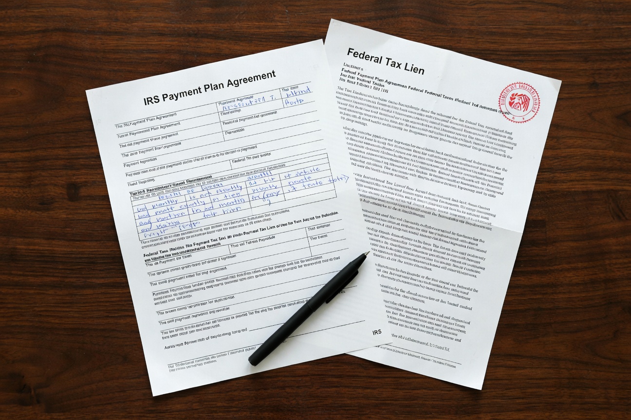 IRS tax lien payment plan installment agreement documents