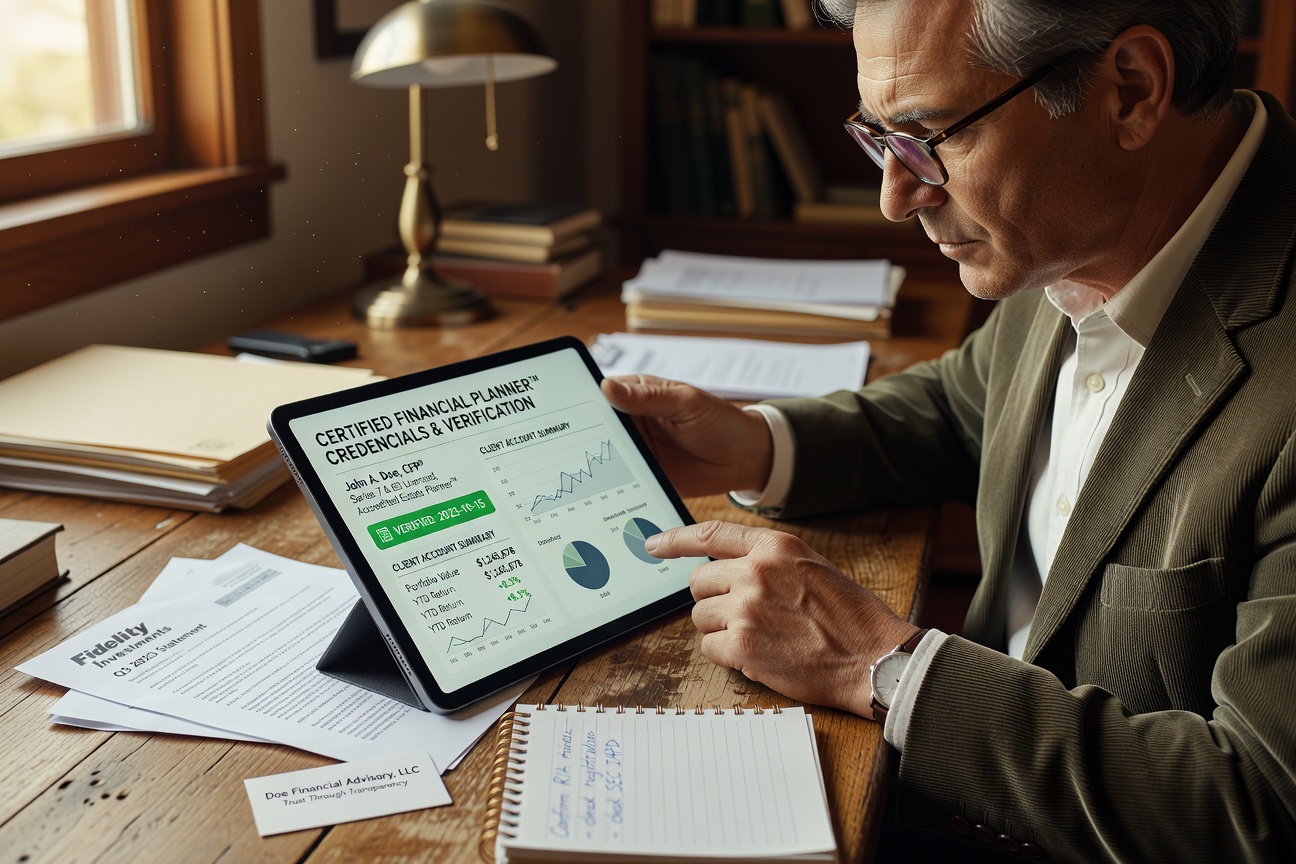 reviewing financial advisor credentials account statements fraud protection