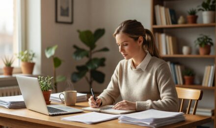 Side-by-side comparison of standard deduction vs itemizing on a tax form