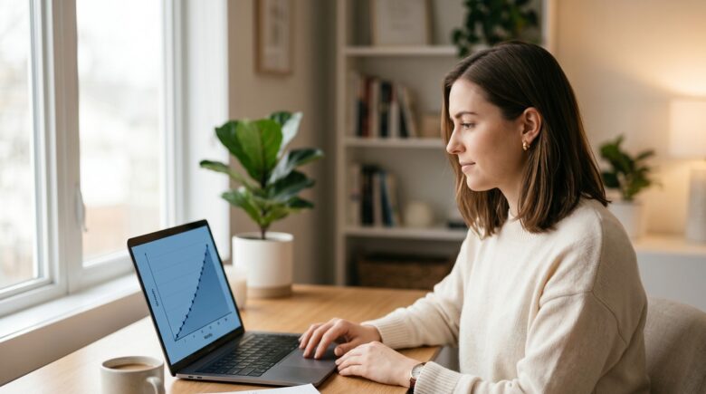 Illustration of dollar cost averaging strategy showing consistent investments over time on a stock market graph