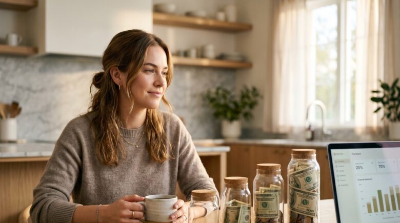 Visual diagram of an emergency fund ladder strategy showing tiered savings accounts for maximum returns