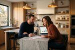 Side-by-side comparison chart of fixed vs adjustable rate mortgage options for homebuyers
