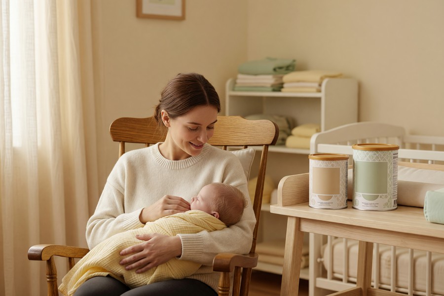 Comparison of generic store-brand medicine bottles versus name-brand equivalents on a pharmacy shelf