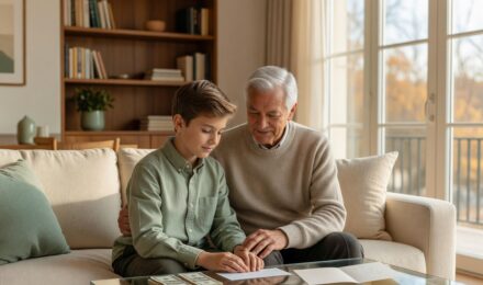 Person handing an envelope of money as a gift with a tax form and calculator on a desk illustrating the gift tax exclusion limit