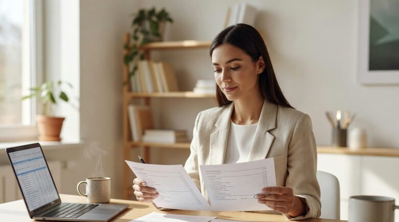 Side-by-side comparison chart of gross income vs net income on a pay stub