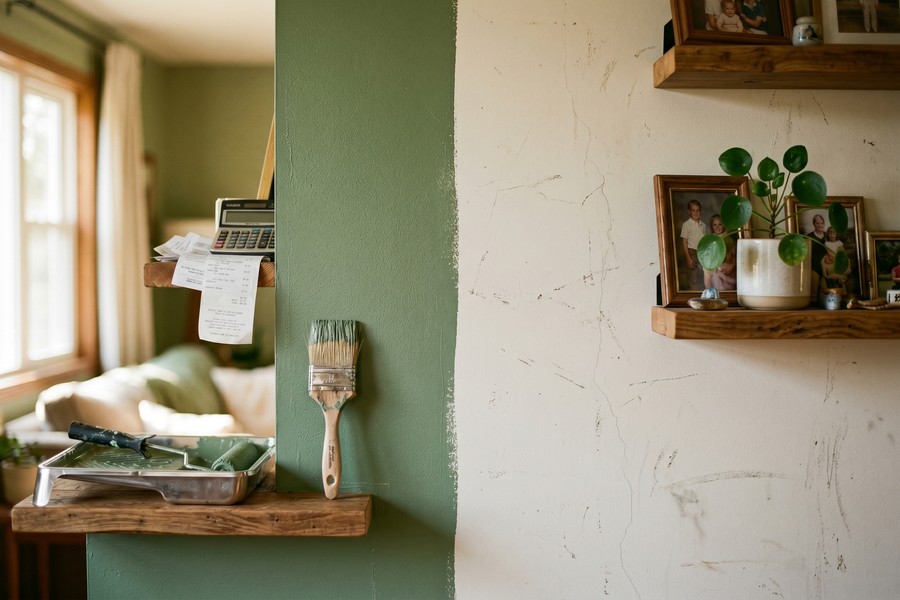 Side-by-side comparison chart showing simplified vs. regular home office deduction methods