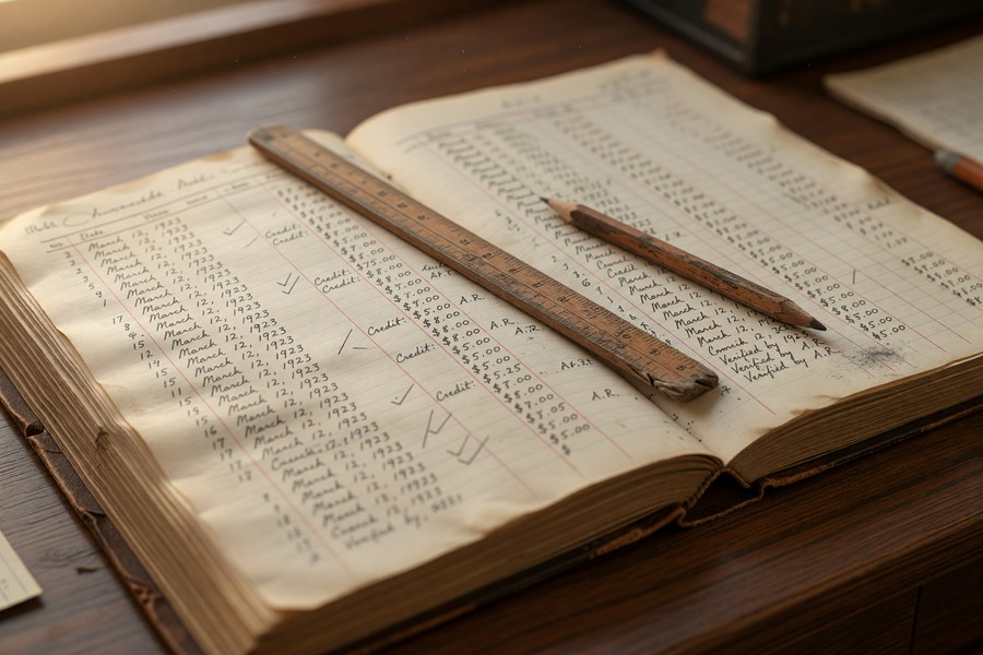 Sample credit report showing account tradelines with payment history status indicators