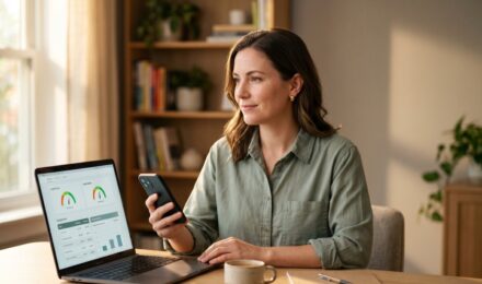 Person checking personal loan prequalification options online without affecting credit score