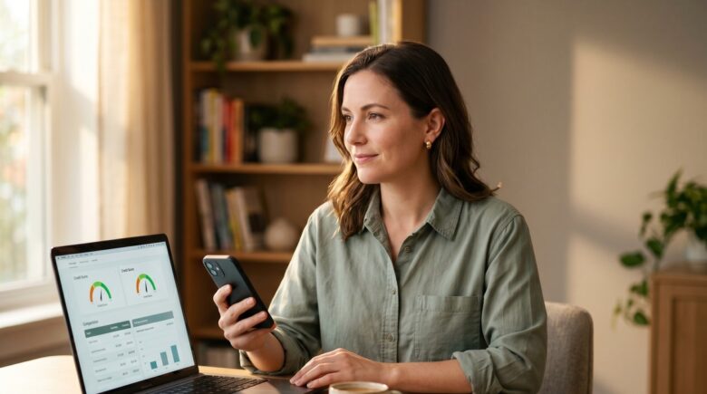 Person checking personal loan prequalification options online without affecting credit score