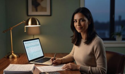 Person reviewing tax documents and financial records to reduce taxable income before the filing deadline