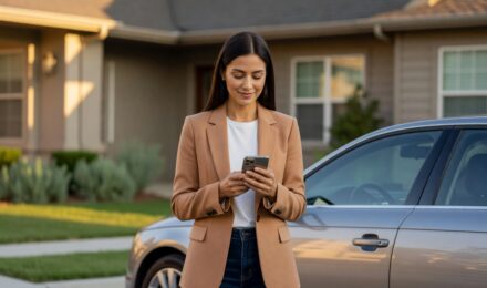 Person comparing car insurance quotes on a laptop to save money without reducing coverage