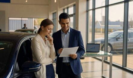 Side-by-side comparison of new and used car loan financing terms and interest rates