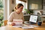 Person reviewing personal loan debt consolidation options on a laptop with financial documents nearby
