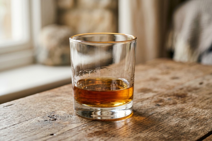 Person reviewing credit score on phone with a credit card on a desk beside them