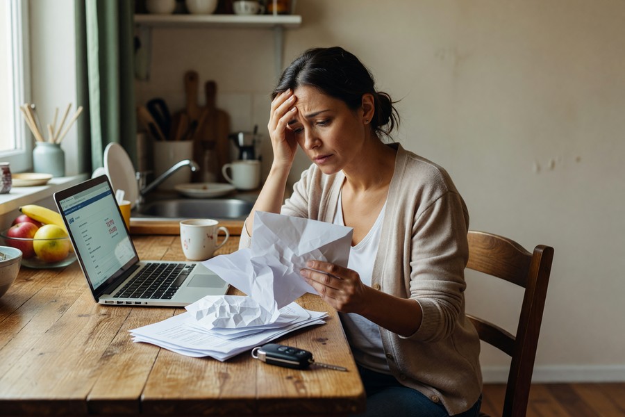 Side-by-side comparison of an emergency fund jar and labeled sinking fund envelopes on a desk