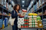 Shopping cart filled with bulk items in a warehouse store illustrating common buying in bulk mistakes