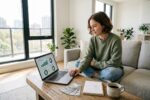 Beginner investor reviewing a step-by-step plan to start investing with 500 dollars on a laptop