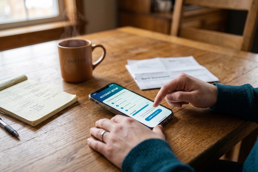 Step-by-step flowchart for transferring investments from a micro-investing app to a brokerage account