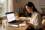 New investor reviewing their first brokerage account on a laptop while avoiding common investing mistakes