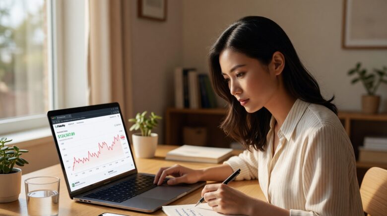 New investor reviewing their first brokerage account on a laptop while avoiding common investing mistakes